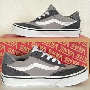 Vans Brooklyn Ls Tonal Asphalt Gray Sneakers Kids Youth 1